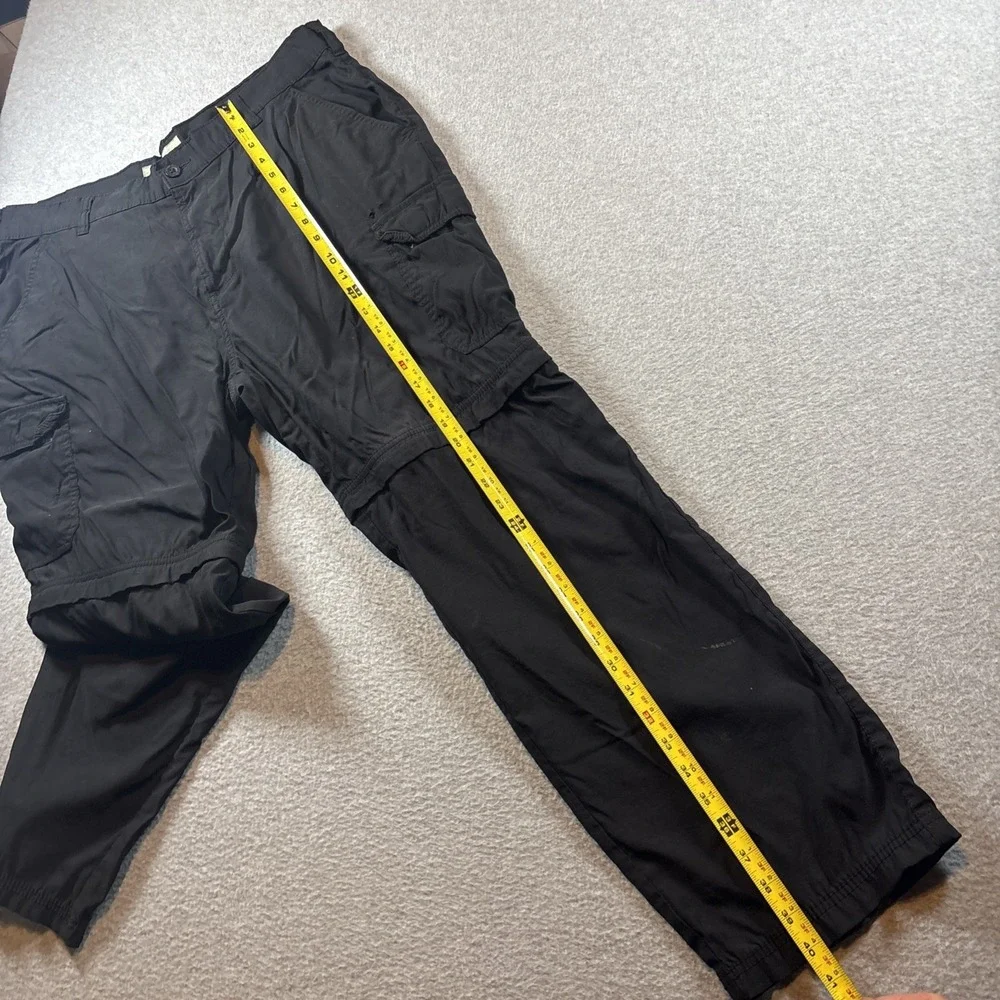 Denali Black Convertible Hiking Cargo Pants Men's 36x30 Nylon Nature (sm Holes)